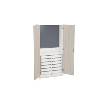 Norden materialskap sløyd 100x47x210 cm hvit