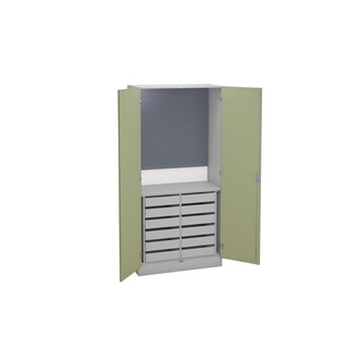 Norden materialskap sløyd 100x47x210 cm lys grå