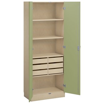 Norden materialskap 6 skuffer 80x47x210 cm bjørk