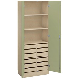 Norden materialskap 12 skuffer 80x47x210 cm bjørk