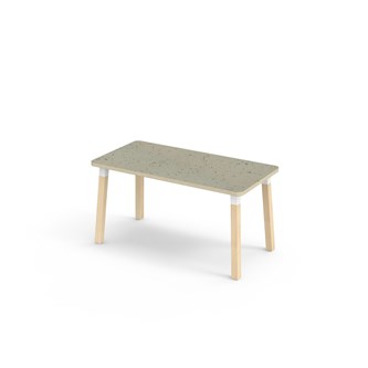 Bord Helmi linoleum 120x60 cm hvit mansjett