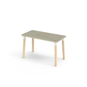 Bord Helmi linoleum 120x60 cm hvit mansjett