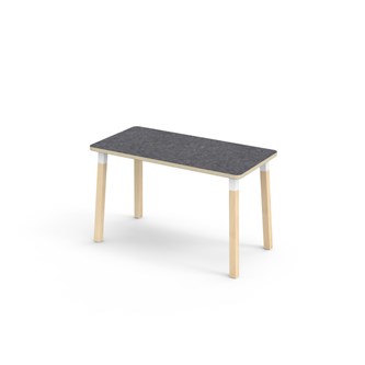 Bord Helmi linoleum 120x60 cm hvit mansjett