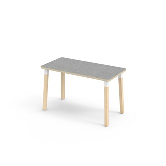 Bord Helmi linoleum 120x60 cm hvit mansjett