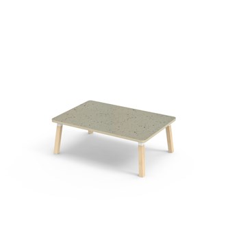 Bord Helmi linoleum 120x80 cm hvit mansjett