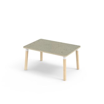 Bord Helmi linoleum 120x80 cm hvit mansjett