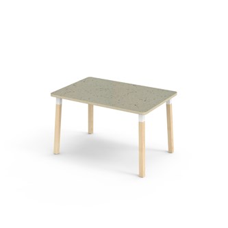 Bord Helmi linoleum 120x80 cm hvit mansjett