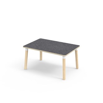 Bord Helmi linoleum 120x80 cm hvit mansjett