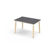 Bord Helmi linoleum 120x80 cm hvit mansjett