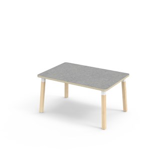 Bord Helmi linoleum 120x80 cm hvit mansjett