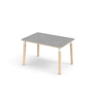 Bord Helmi linoleum 120x80 cm hvit mansjett