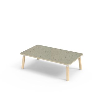 Bord Helmi linoleum 140x80 cm hvit mansjett
