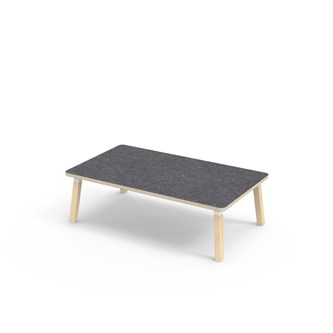 Bord Helmi linoleum 140x80 cm hvit mansjett