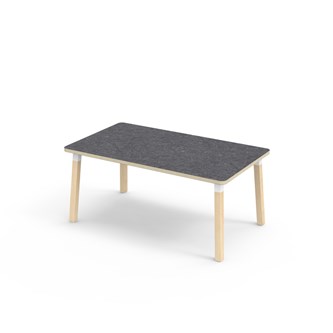 Bord Helmi linoleum 140x80 cm hvit mansjett