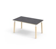 Bord Helmi linoleum 140x80 cm hvit mansjett