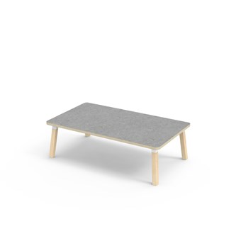 Bord Helmi linoleum 140x80 cm hvit mansjett