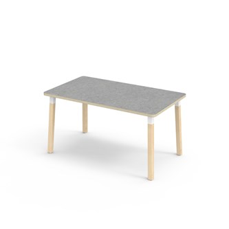Bord Helmi linoleum 140x80 cm hvit mansjett
