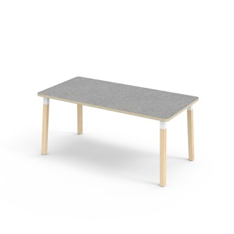 Bord Helmi linoleum 160x80 cm hvit mansjett