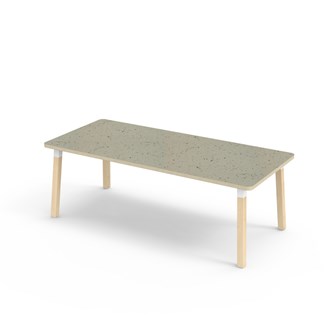 Bord Helmi linoleum 180x80 cm hvit mansjett