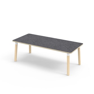 Bord Helmi linoleum 180x80 cm hvit mansjett
