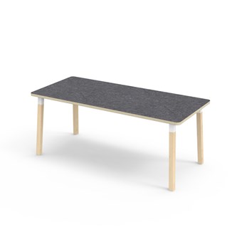 Bord Helmi linoleum 180x80 cm hvit mansjett