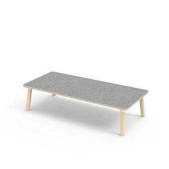 Bord Helmi linoleum 180x80 cm hvit mansjett