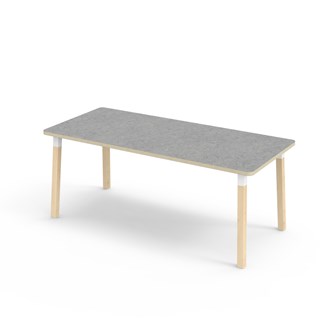 Bord Helmi linoleum 180x80 cm hvit mansjett
