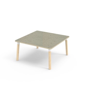 Bord Helmi linoleum 120x120 cm hvit mansjett