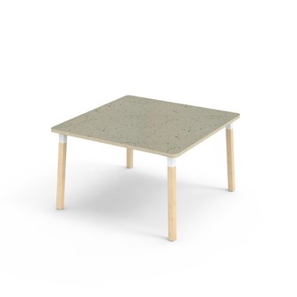 Bord Helmi linoleum 120x120 cm hvit mansjett