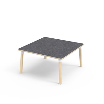 Bord Helmi linoleum 120x120 cm hvit mansjett