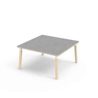 Bord Helmi linoleum 120x120 cm hvit mansjett