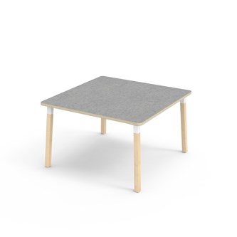 Bord Helmi linoleum 120x120 cm hvit mansjett