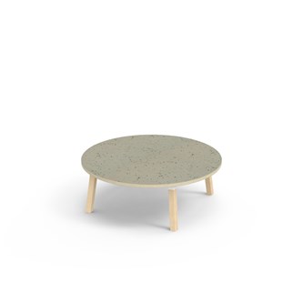 Bord Helmi linoleum Ø120 cm hvit mansjett