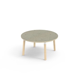 Bord Helmi linoleum Ø120 cm hvit mansjett