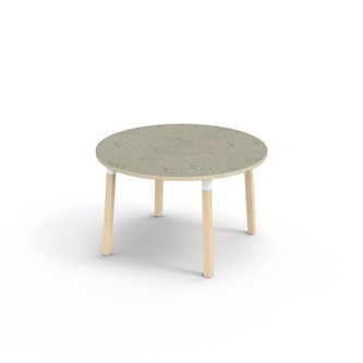 Bord Helmi linoleum Ø120 cm hvit mansjett