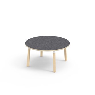 Bord Helmi linoleum Ø120 cm hvit mansjett