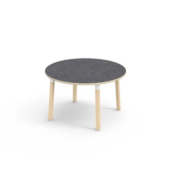 Bord Helmi linoleum Ø120 cm hvit mansjett