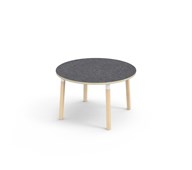 Bord Helmi linoleum Ø120 cm hvit mansjett