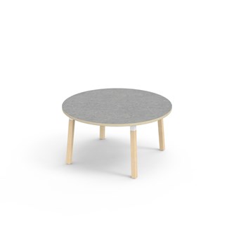 Bord Helmi linoleum Ø120 cm hvit mansjett