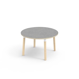Bord Helmi linoleum Ø120 cm hvit mansjett