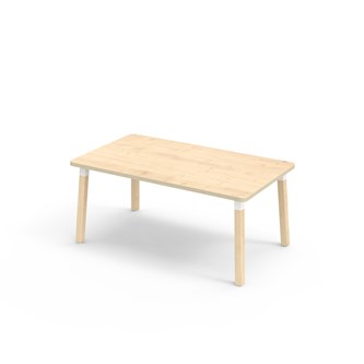 Bord Helmi HT 140x80 cm hvit mansjett