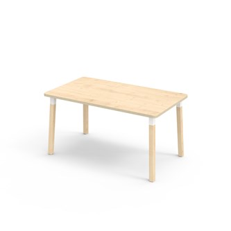 Bord Helmi HT 140x80 cm hvit mansjett