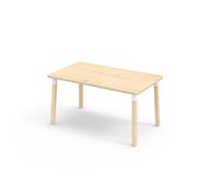 Bord Helmi HT 140x80 cm hvit mansjett