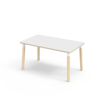 Bord Helmi HT 140x80 cm hvit mansjett