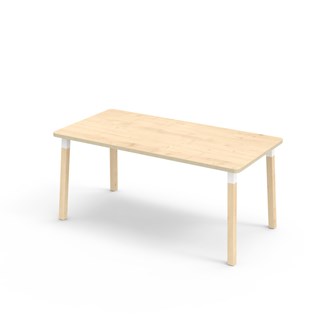Bord Helmi akustikklaminat 160x80 cm hvit mansjett