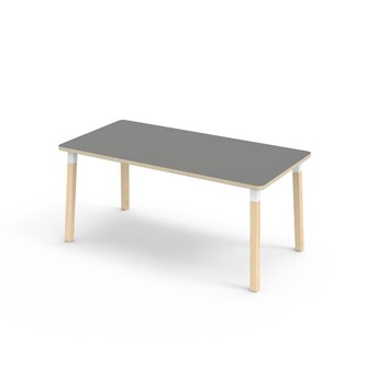 Bord Helmi akustikklaminat 160x80 cm hvit mansjett