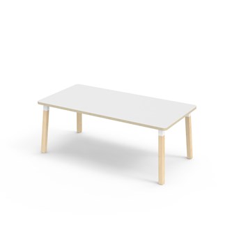 Bord Helmi akustikklaminat 160x80 cm hvit mansjett