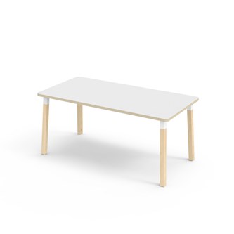 Bord Helmi akustikklaminat 160x80 cm hvit mansjett