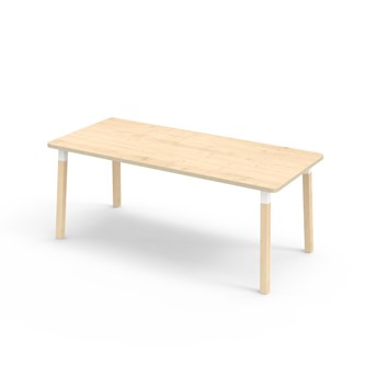 Bord Helmi akustikklaminat 180x80 cm hvit mansjett