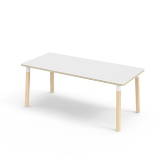 Bord Helmi akustikklaminat 180x80 cm hvit mansjett